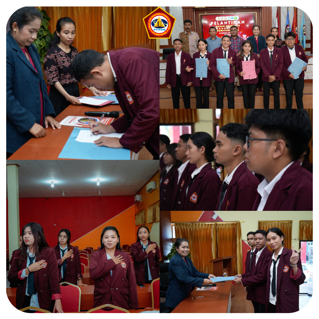 Sekolah Tinggi Manajemen Informatika Komputer (STIKOM) Uyelindo Kupang resmi melantik jajaran Ketua Badan Pengurus Organisasi Kemahasiswaan Periode 2025/2026.