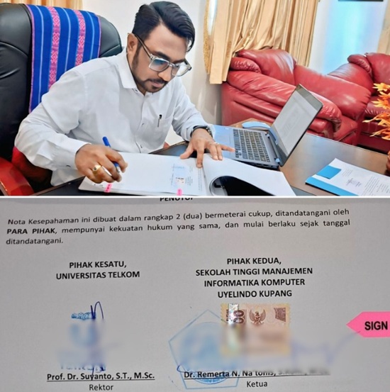 Jajaki Kerja Sama dengan Telkom University, STIKOM Uyelindo Kupang siap meningkatkan kualitas di bidang Pendidikan, Penelitian, Pengabdian kepada Masyarakat, serta Pengembangan Sumber Daya Lembaga