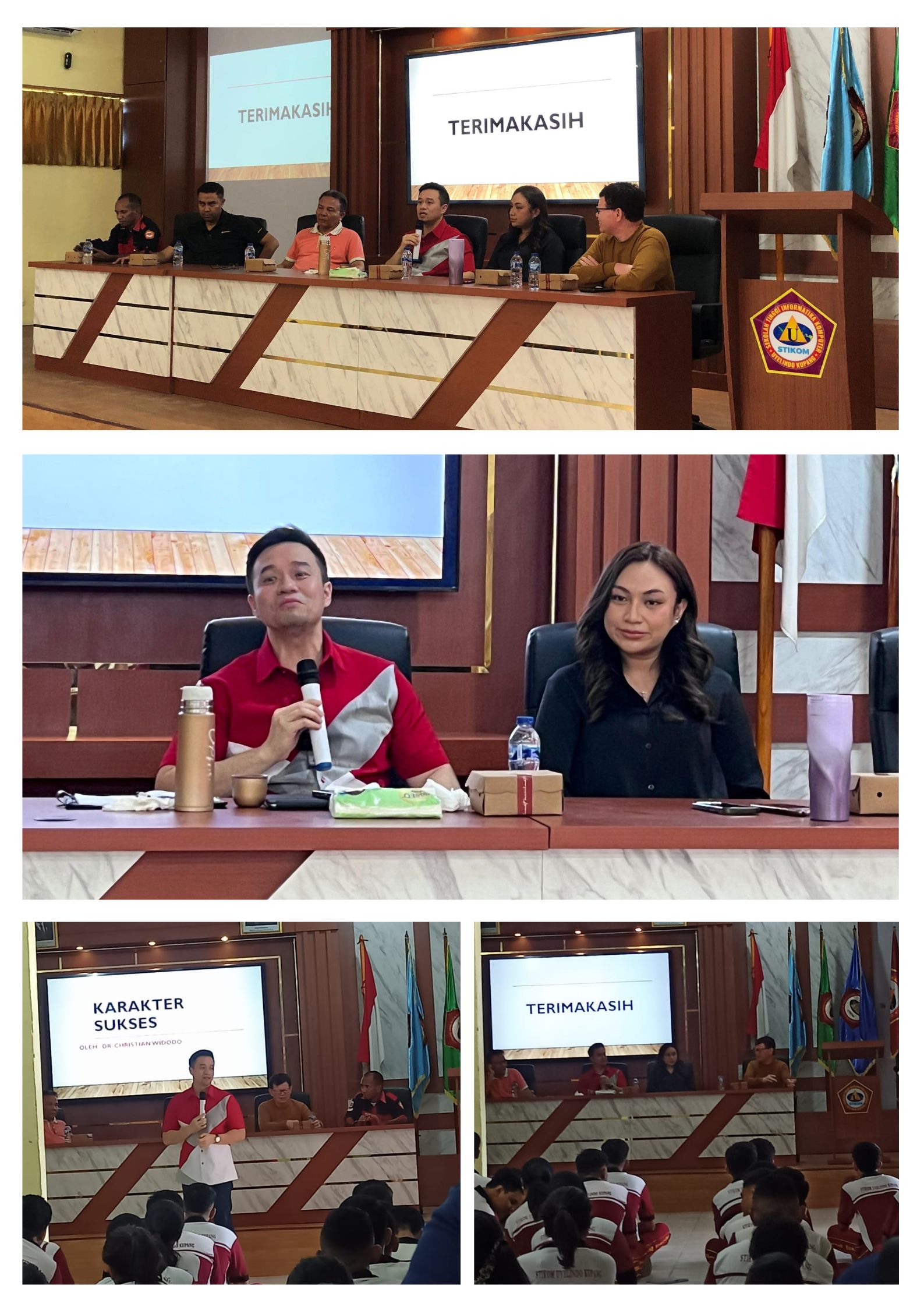 Tips Sukses dan Pengembangan Karakter dari dr. Christian Widodo dan Serena Francis, S.Sos. di Kegiatan MABIM STIKOM Uyelindo Kupang.