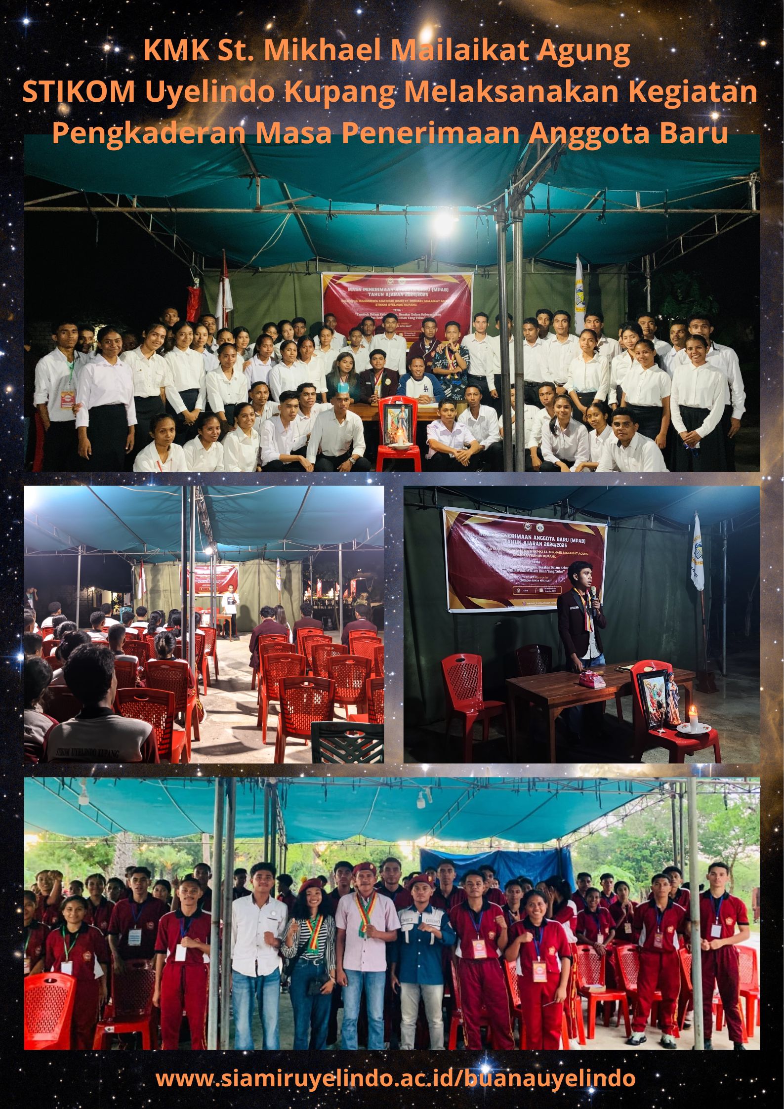 KMK St. Mikhael Mailaikat Agung STIKOM Uyelindo Kupang Melaksanakan Kegiatan Pengkaderan Masa Penerimaan Anggota Baru 