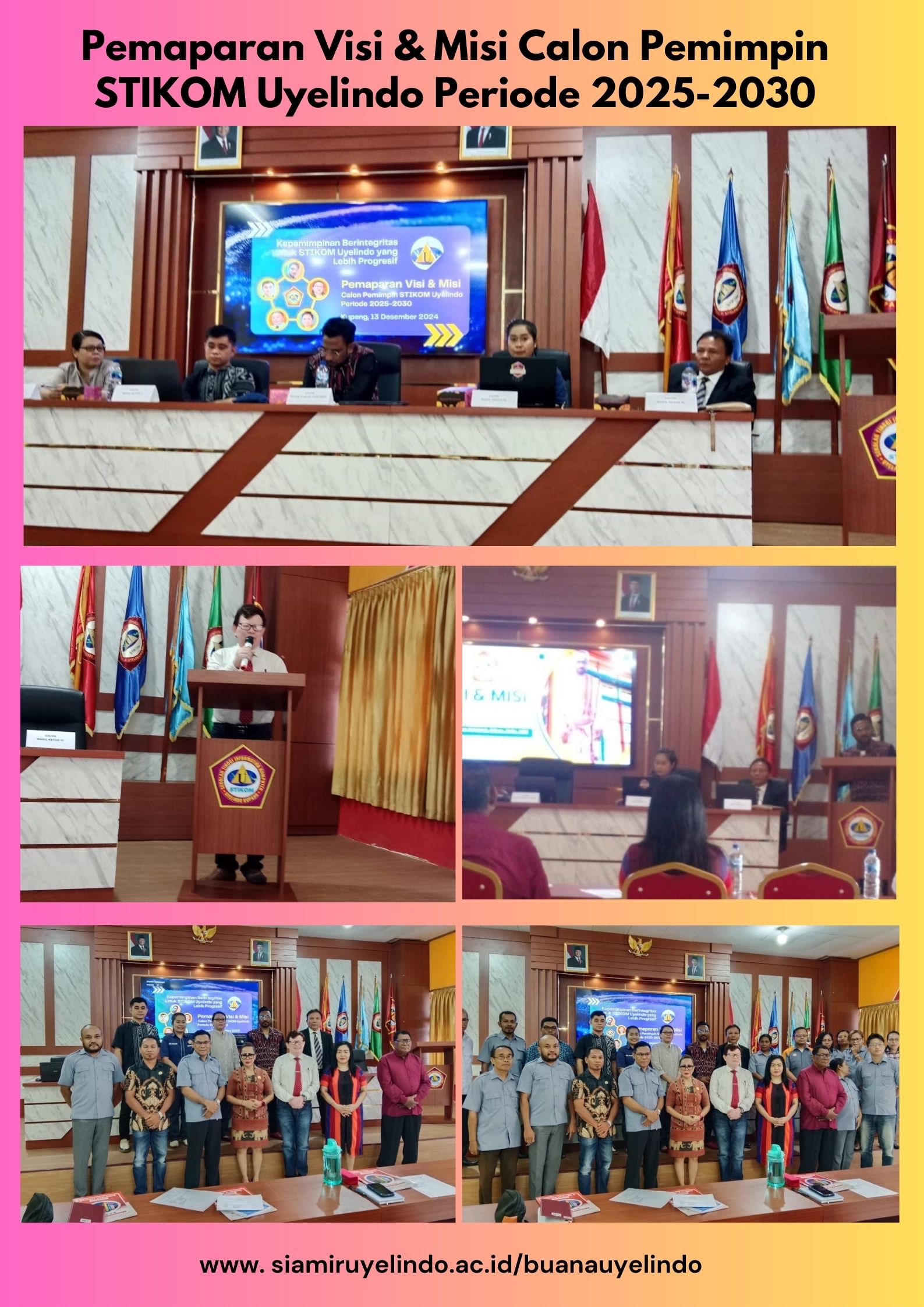 Pemaparan Visi & Misi Calon Pemimpin STIKOM Uyelindo Periode 2025-2030