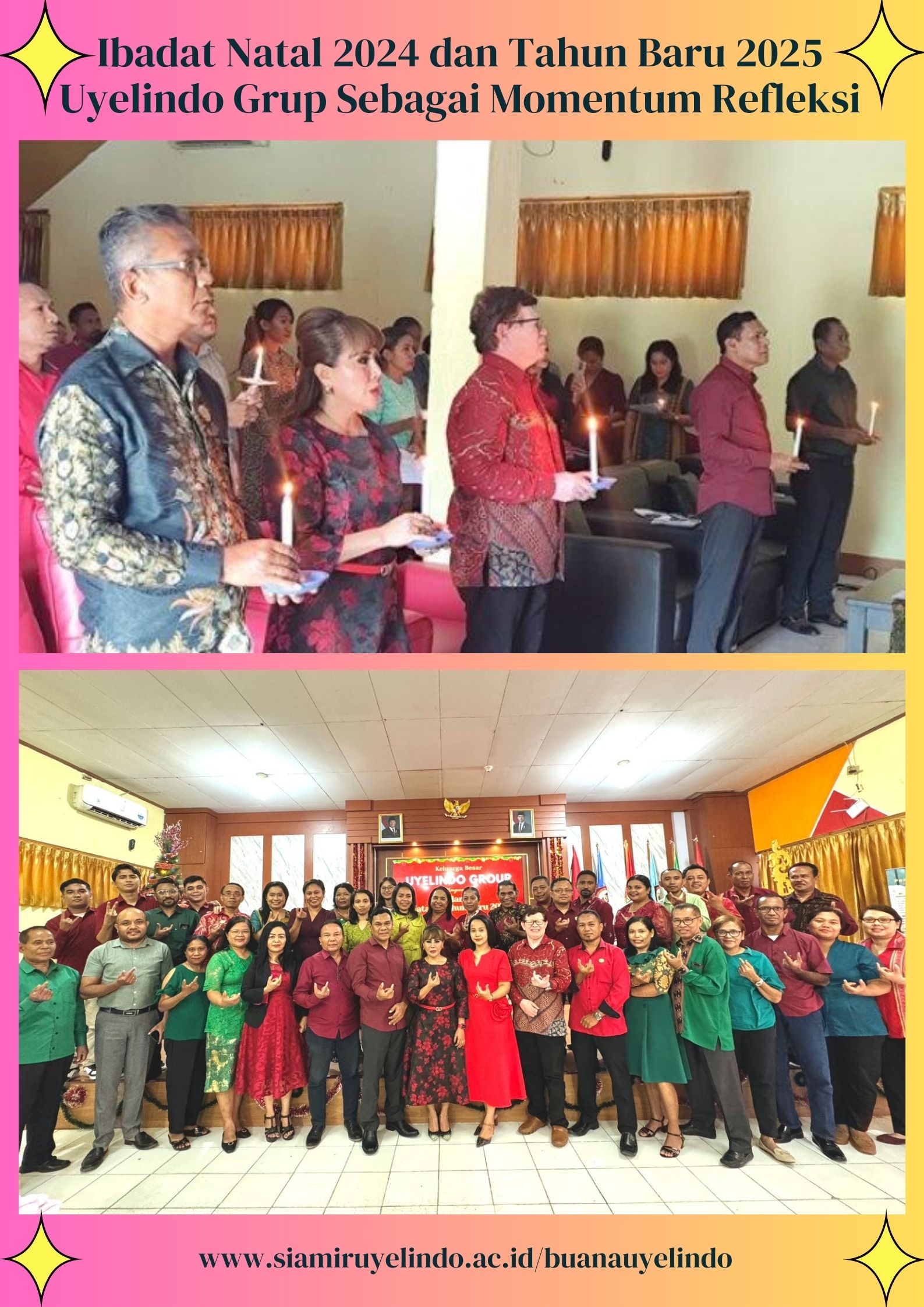 Ibadat Natal 2024 dan Tahun Baru 2025 Uyelindo Grup Sebagai Momentum Refleksi